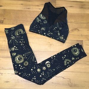 Carbon38 Cosmic Moon and Sun Leggings and Bra